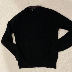 Banana Republic Black merino wool crew neck sweater